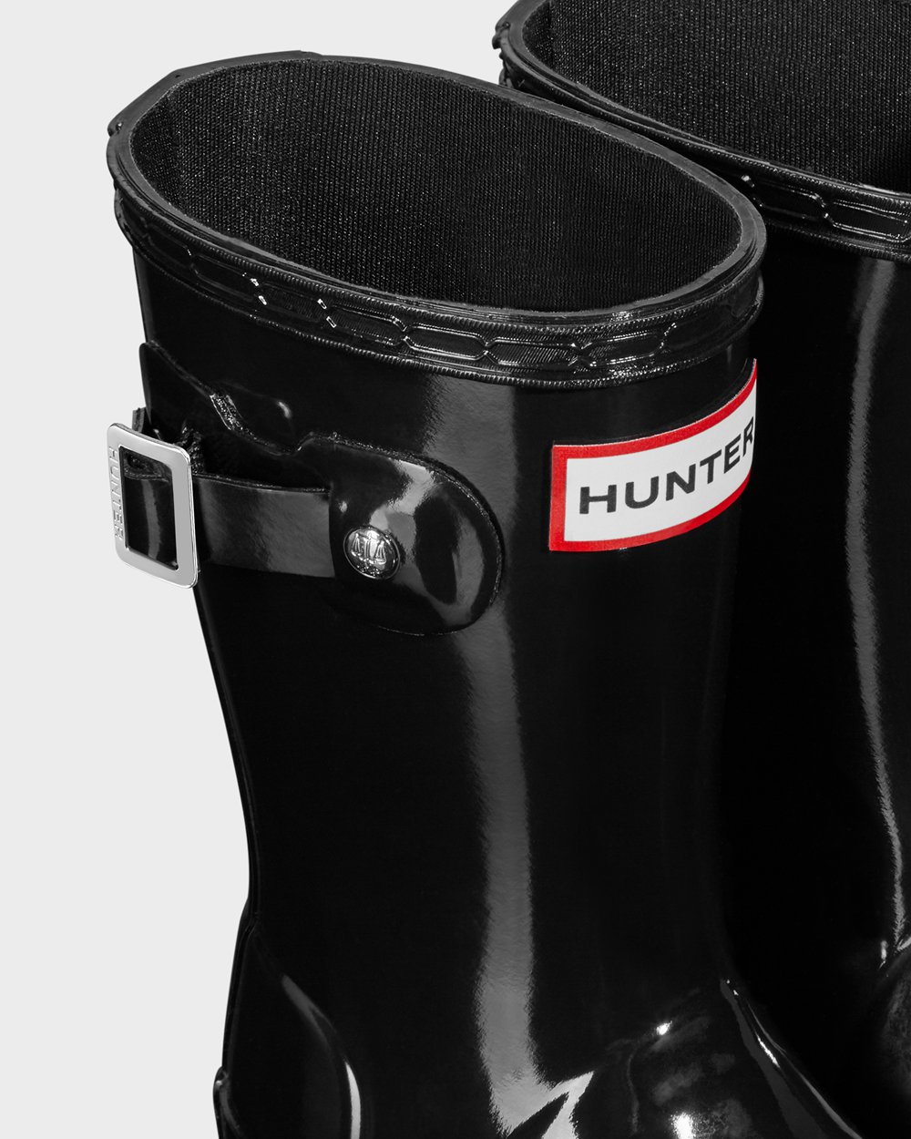 Galochas Hunter Criança Pretas - Original Little Gloss - 06MNWDLIB